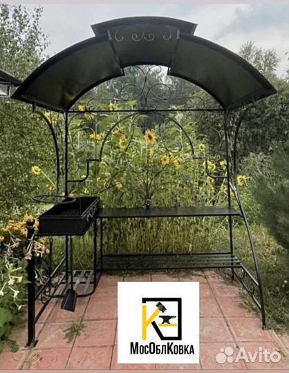 Кованый мангал с печкой купить