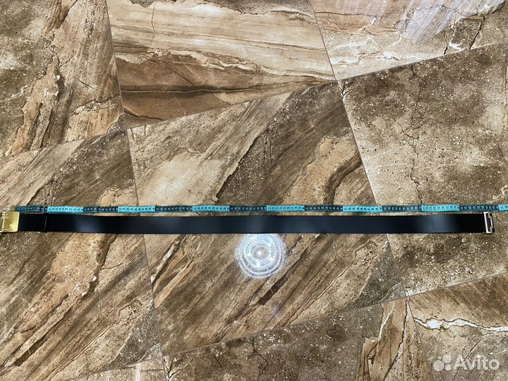 Мужской кожаный ремень морской