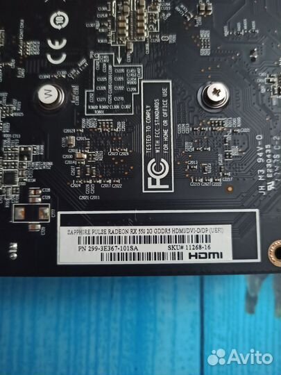 Видеокарта Sapphire RX550 2Gb