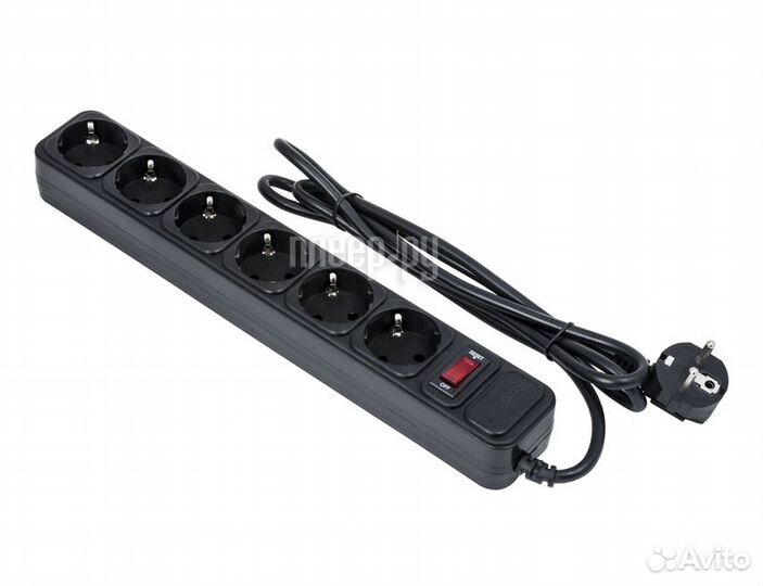 Сетевой фильтр ExeGate 6 Sockets 1.8m Black SP