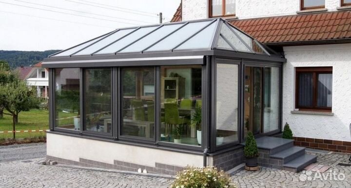Окна алюминиевые / остекление дома под ключ