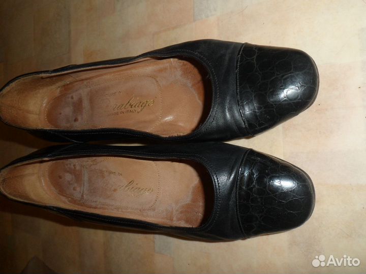 Полностью кожаные (за искл. каблука) туфли, р. 36