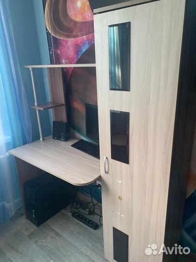 Компьютерный стол со шкафом бу