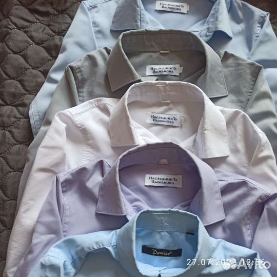 Школьные рубашки 128 134 140