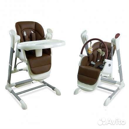 Стульчик для кормления nuovita unico 3 в 1 шоколад