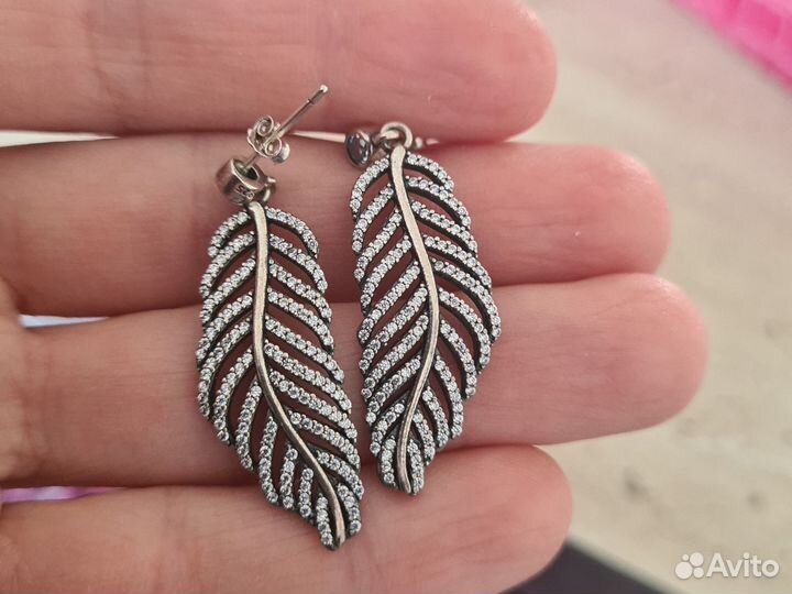 Серебряные серьги Pandora