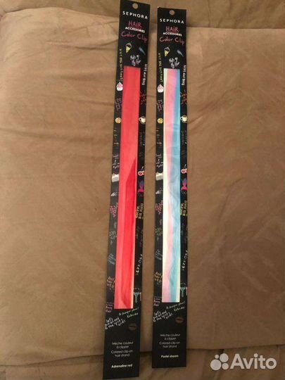 Цветные пряди с заколкой канекалон