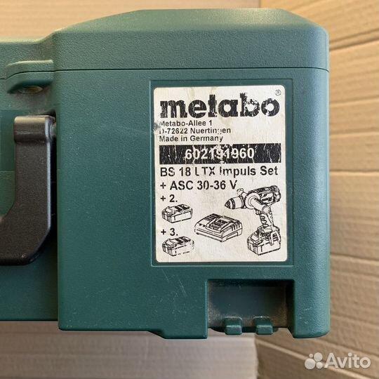 Кейс для шуруповерта Metabo BS 18 LTX