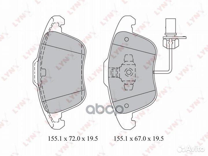 Колодки тормозные дисковые перед BD1220 LYN