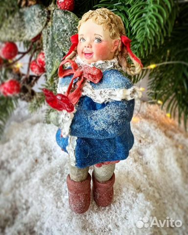 Катюша, ватная игрушка на ёлку