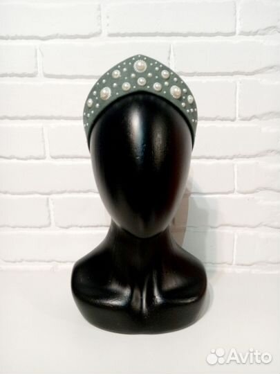 Кокошник ободок с бусинами