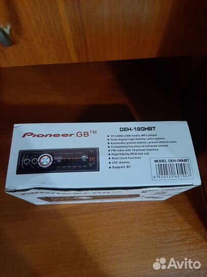 Магнитола pioneer DEH-190HBT