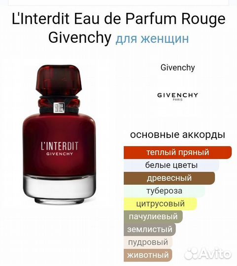 Givenchy linterdit rouge, туалетная вода, духи