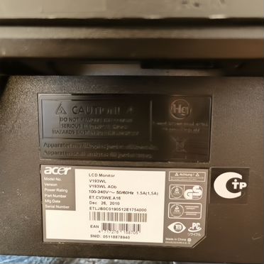Монитор Acer v193wl Aob