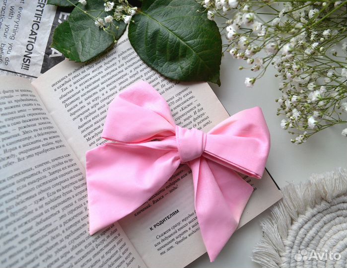 Бант для волос комплект 2 шт заколка для волос