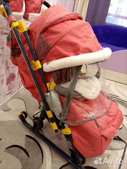 Детские санки коляска ника 7-3