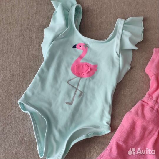 Купальник и халат для девочки 74