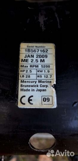Мотор Mercury 2.5 M