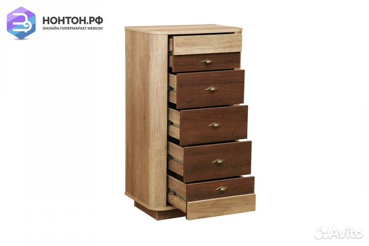 Комод высокий Фантазия дуб каньон / дуб кальяри