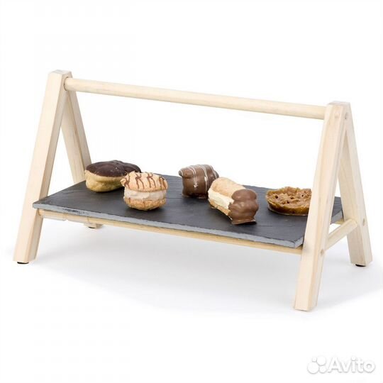 Каменная сервировочная доска на подставке