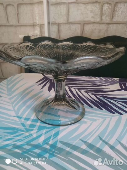 Ваза для фруктов на ножке СССР