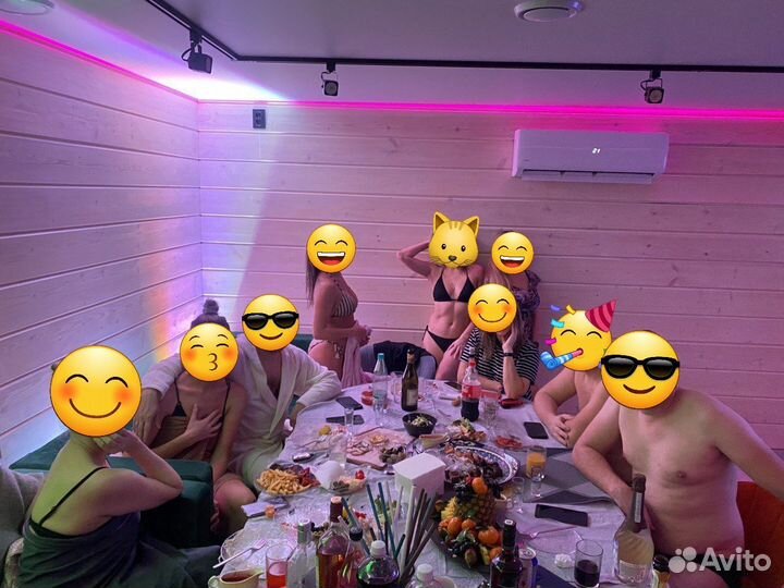 Баня на дровах с чаном и караоке в городе