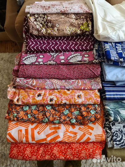 Ткань отрезы хлопок лен СССР