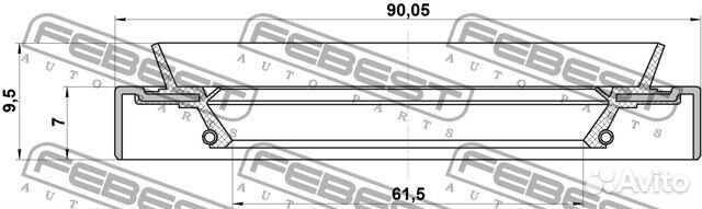 Сальник ступичный задний 63x90x7x9.5