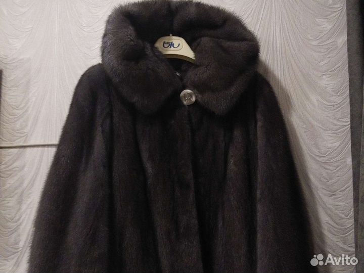 Шуба норковая с капюшоном 46 48