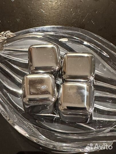 Стаканы для виски хрусталь в серебре
