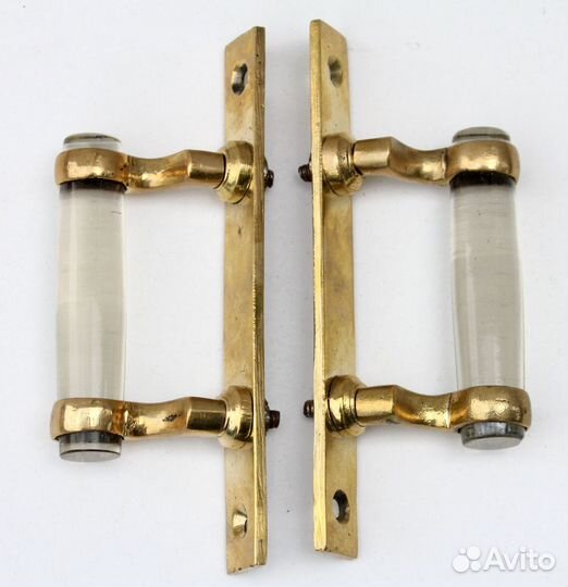 Ручки бронзовые Братья Бодровы Тула синее стекло