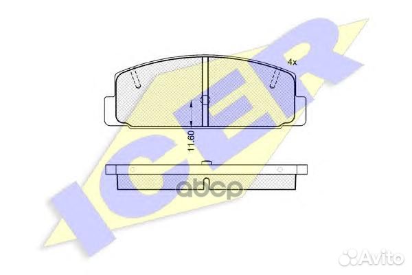 180785 колодки дисковые задние Mazda 626 2.0