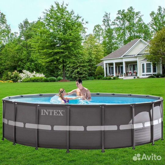 Каркасный бассейн intex бу