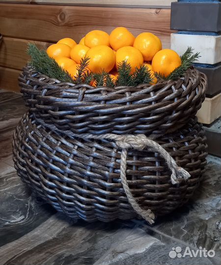 Кашпо из экоротанга