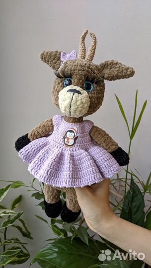 Антилопа вязаные игрушки