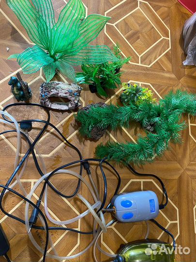 Фильтр компрессор лампа трава коряга для аквариума