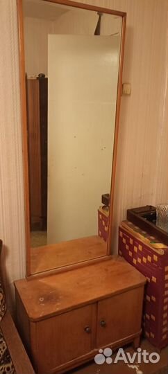 Винтажная мебель СССР. Трюмо большим зеркалом