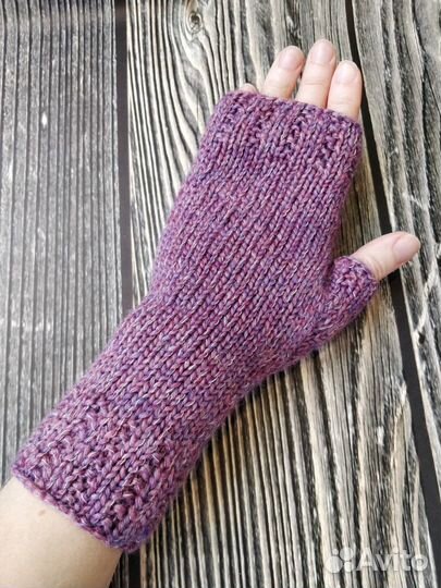 Митенки вязаные ручной работы