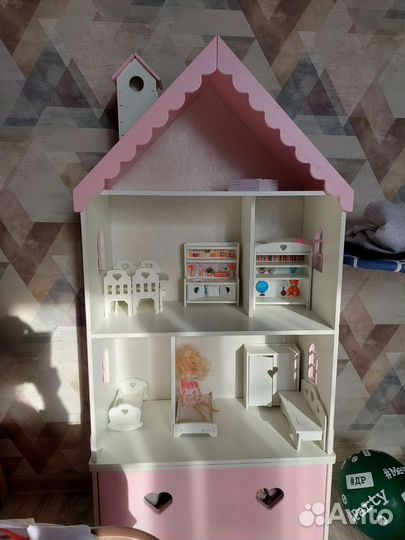 Кукольный домик с мебелью большой