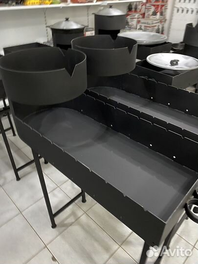 Мангал с печью под казан