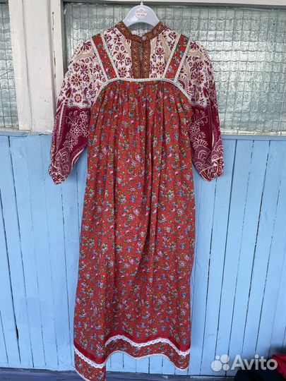 Народный костюм, фольклорный сарафан, рубаха