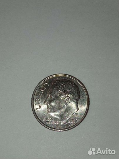 Монета One Dime 2019 г