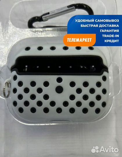 Силиконовый чехол для Apple AirPods Pro Pink White