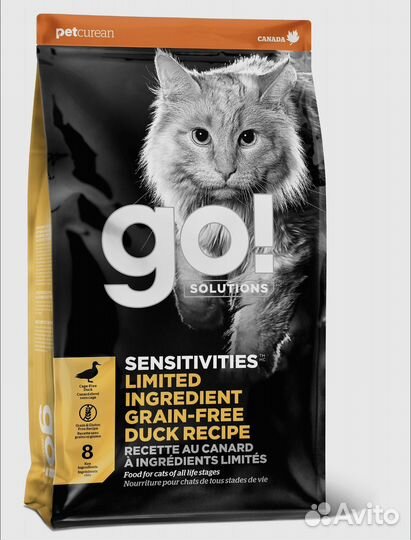 GO Sensitivities беззерновой с уткой