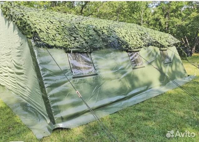 Палатка армейская каркасная от 10 до 70 мест