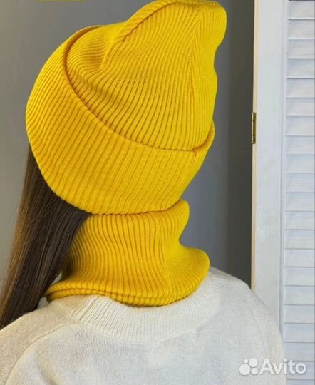 Комплект двойка шапки шарфы