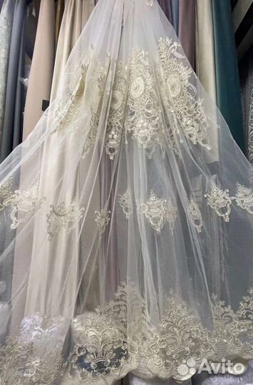 Новый тюль 3Д вышивка