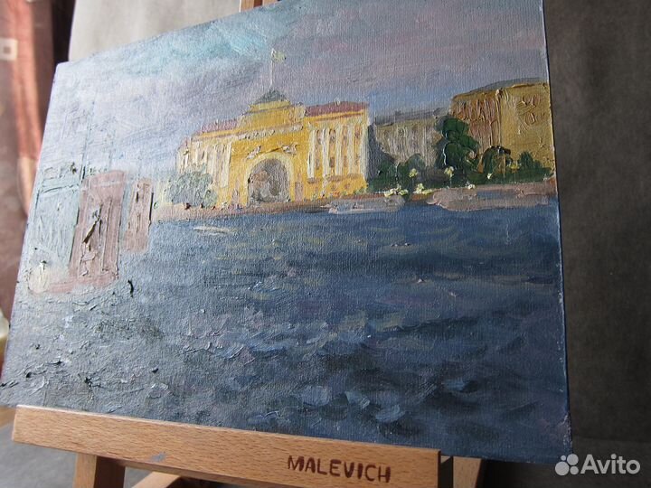 Картина маслом Питер панорама