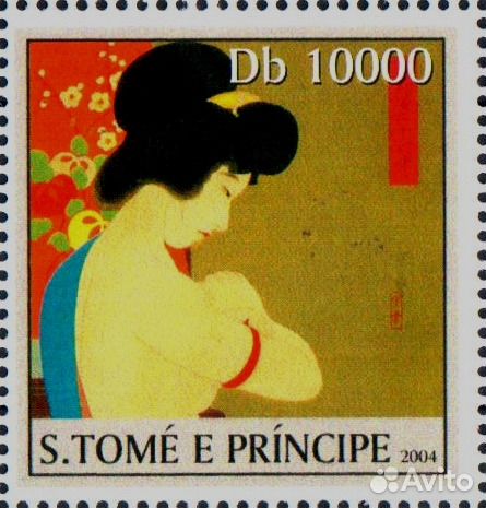 2004 г. Сан-Томе и Принсипи. Японская живопись