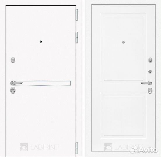 Дверь Белая Входная Лайн White 11 Белый soft